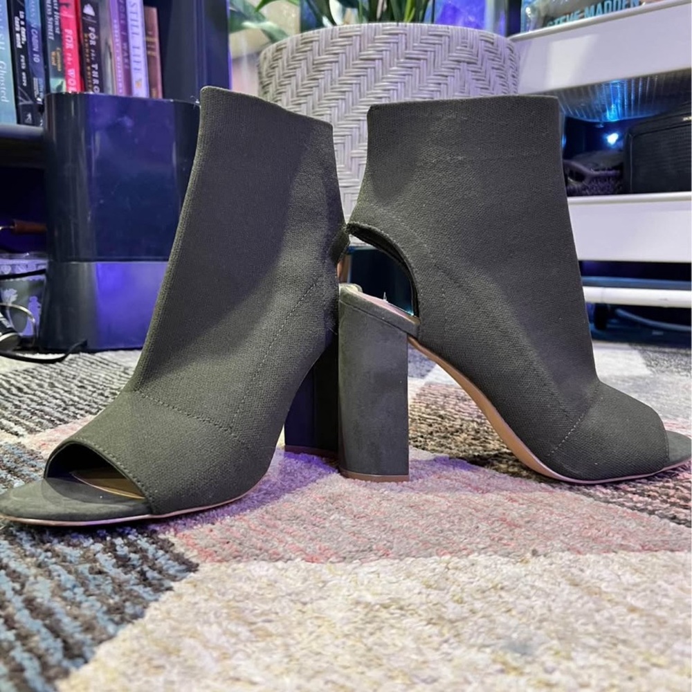 Green open toe Design Lab Boots